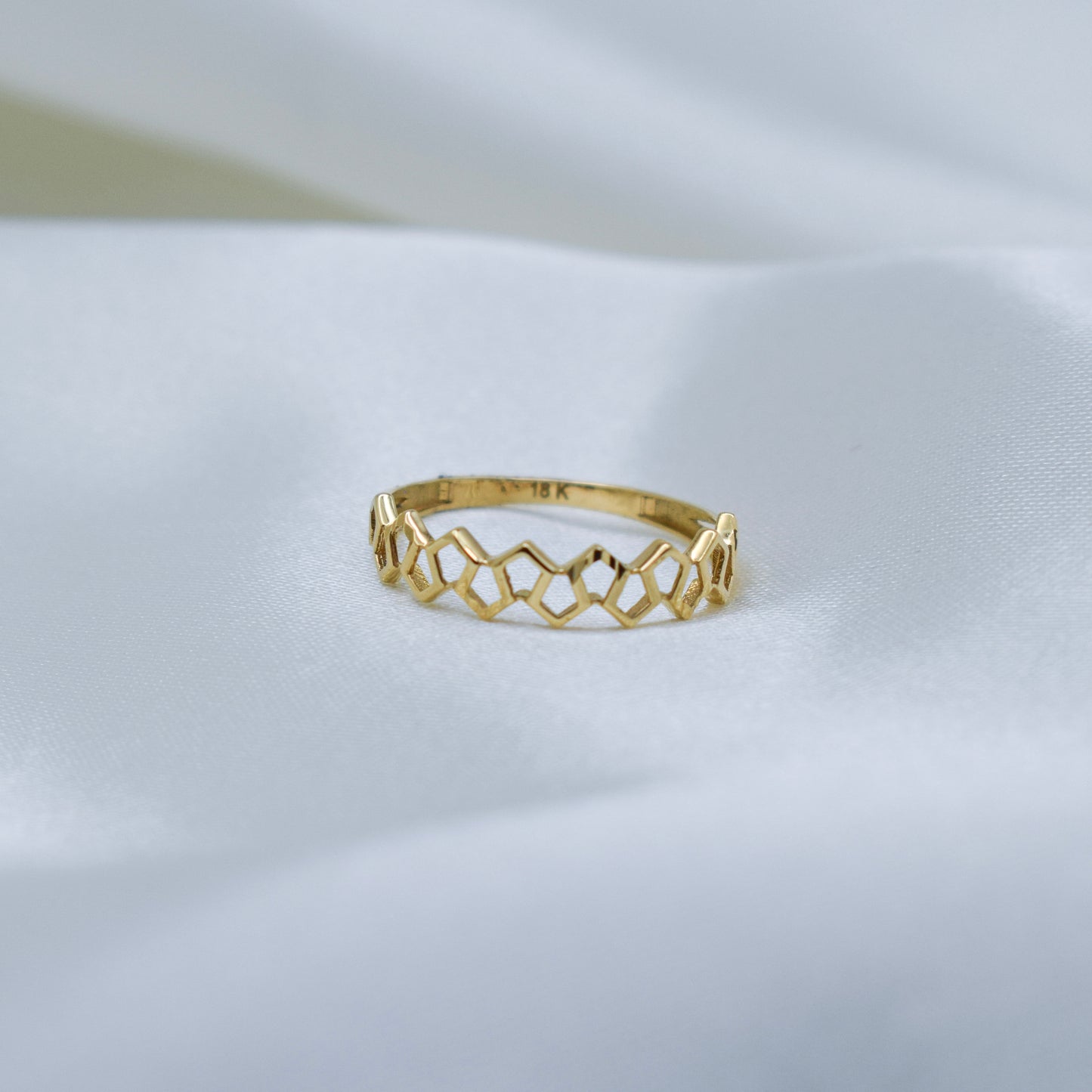 18K Courtesy Geometric Ring