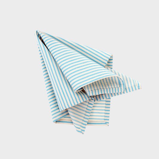 French Ticking Napkins - Light Blue (Set of 4)