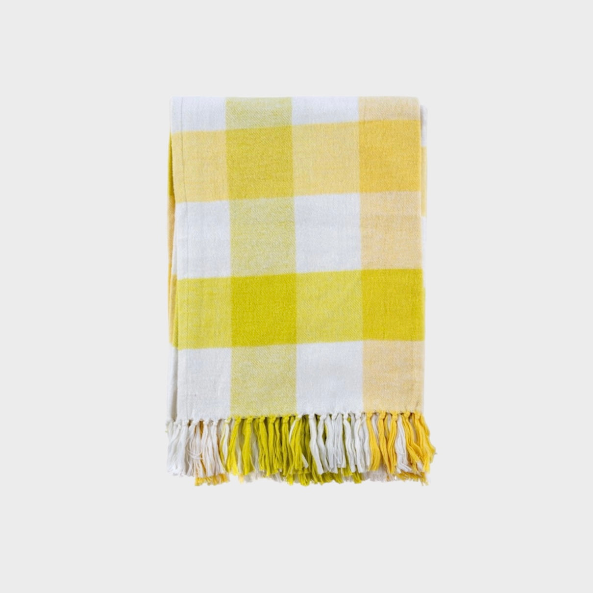 Gingham Picnic Throw - Yellow