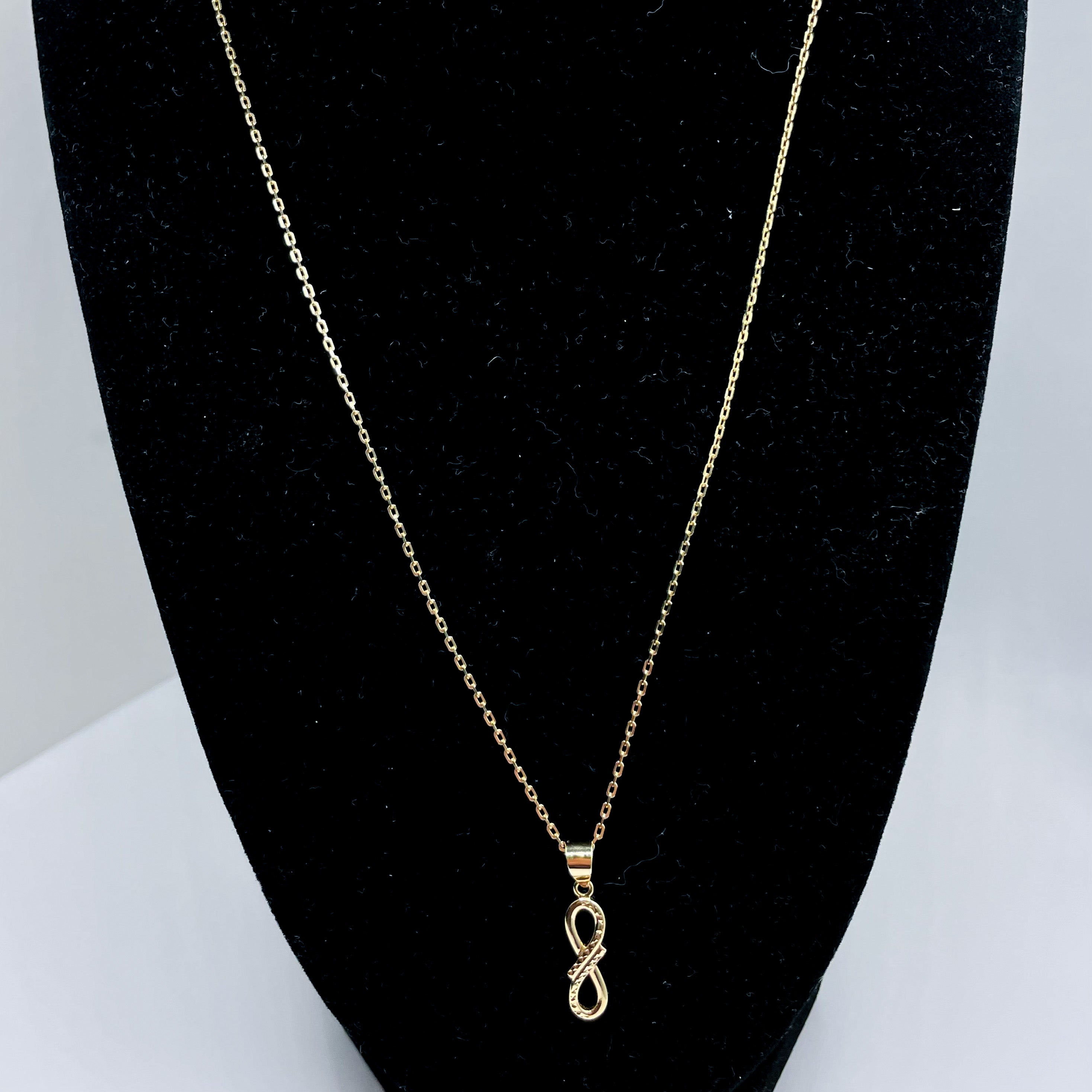 14k Solid Gold Yellow Custom Initial Pendant Necklace with Chain Optio –  Fran & Co. Jewelry Inc.