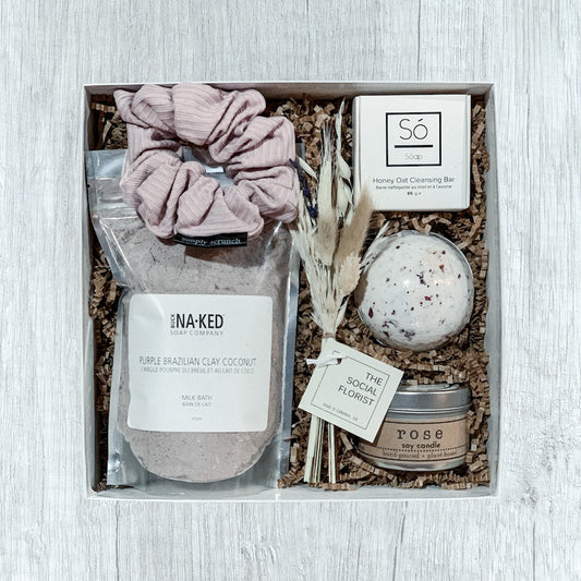 pamper and selfcare gift box with local products in Canada